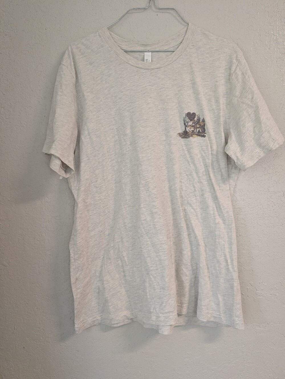 Graphic Tee L Light Gray Heart Like A Truck Cowgirl Western Truck Boho Casual